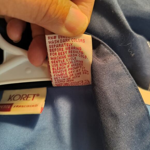 4421)Vtg 90s Koret Francisca Petite Multicolor Patchwork Full Zip Track Jacket S - Picture 12 of 12